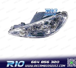 FARO IZQ PEUGEOT 206 98-09 H7+H7