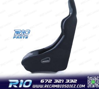 ASIENTO BAQUET UNIVERSAL ALCANTARA NEGRO LOOK POLE POSITION