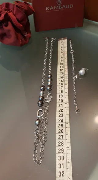 Collar y pulsera Rambaud perlas y plata