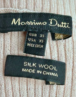Suéter Massimo Dutti Seda/Lana Talla XS Rosa