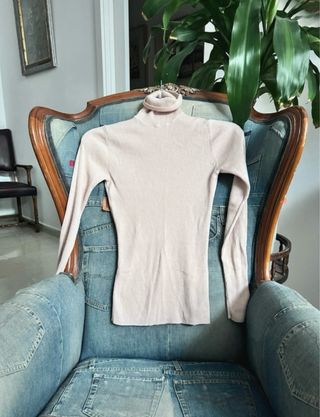 Suéter Massimo Dutti Seda/Lana Talla XS Rosa