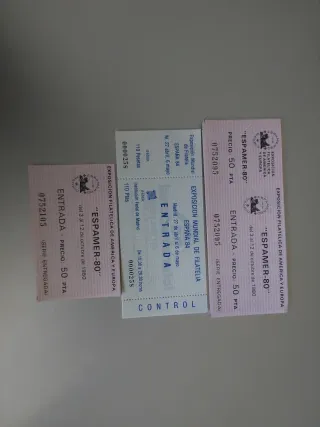 3 Entradas Exposiciones Filatelicas