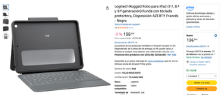 Logitech Rugged Folio iPad 7/8/9 Casi Nuevo