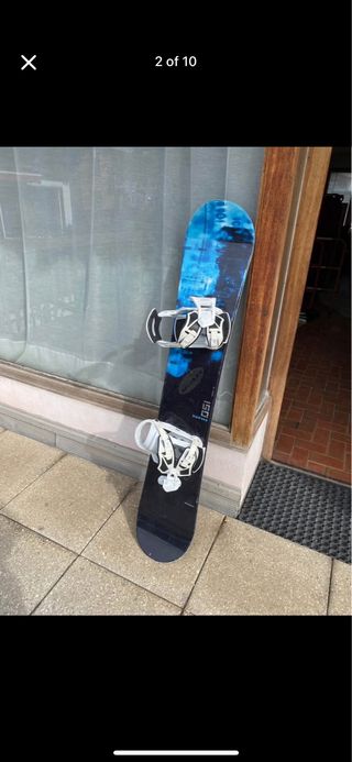Snowboard Salomon 150cm + fijaciones + funda