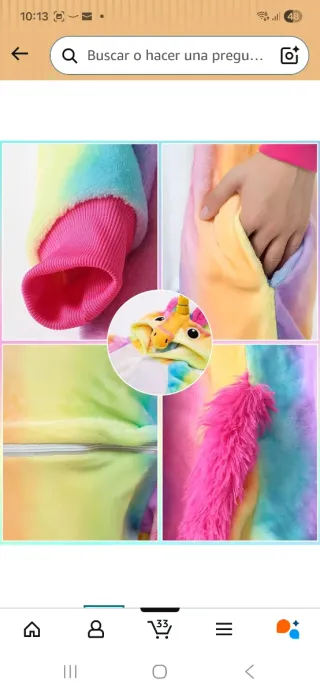 Disfraz Mono Unicornio Arcoíris