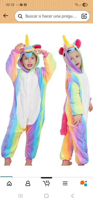 Disfraz Mono Unicornio Arcoíris