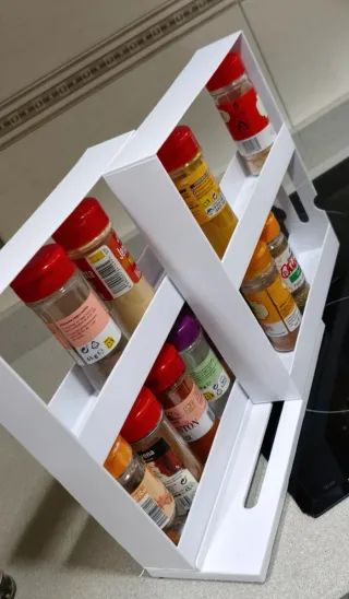 Estante Giratorio Doble Capa para especias Cocina