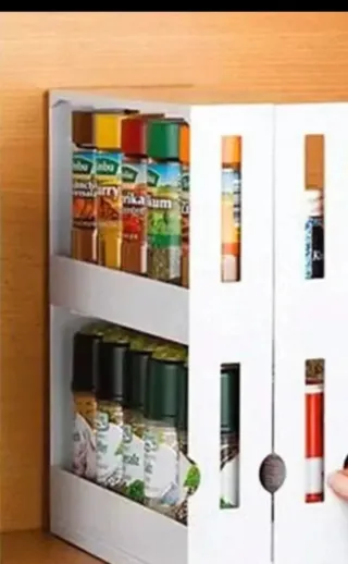 Estante Giratorio Doble Capa para especias Cocina