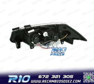 FAROS RENAULT MEGANE 02-05 LUZ DIURNA LED FONDO NEGRO