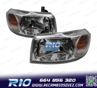 FAROS PARA FORD TRANSIT 00-06 FONDO CROMO