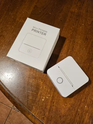Mini stampante portatile bianca