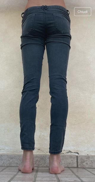 Pantaloni vita bassa neri Pimkie