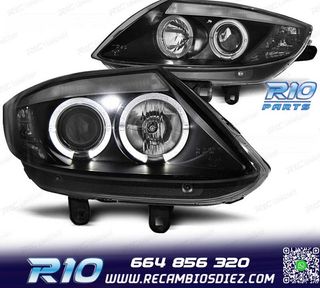 FAROS BMW Z4 E85 03-09 OJOS ANGEL FONDO NEGRO LED