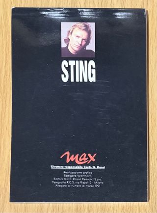 Max photo book Sting 1991
