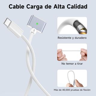 NUEVO - Cargador USB C 70W Magnético 3 Puertos