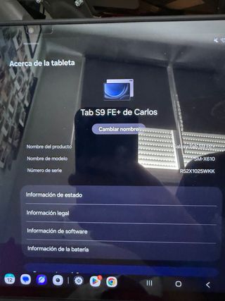 Samsung Galaxy Tab S9 FE+ Gris 8GB/128GB