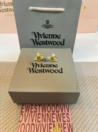 Pendientes Vivienne Westwood Oro y Verde