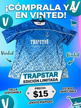Camiseta Trapstar Azul y Blanca