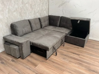 LIQUIDACIÓN - HERMOSO SOFÁ CAMA CHAISE LONGUE