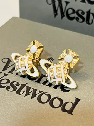 Pendientes Vivienne Westwood Oro Blanco