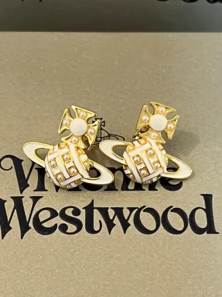 Pendientes Vivienne Westwood Oro Blanco