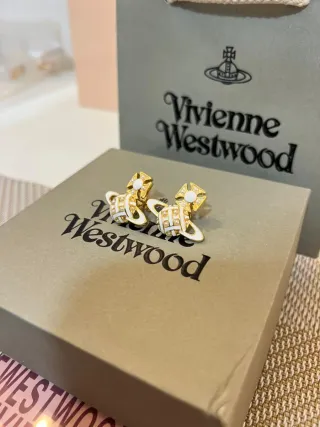 Pendientes Vivienne Westwood Oro Blanco
