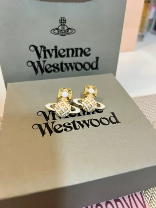 Pendientes Vivienne Westwood Oro Blanco