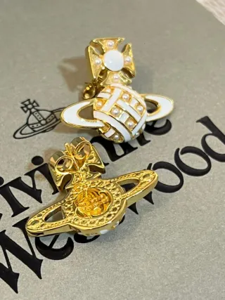 Pendientes Vivienne Westwood Oro Blanco