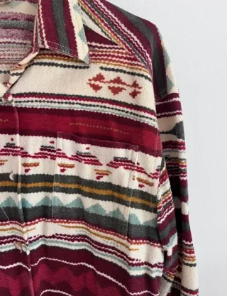 Camisa manga larga estampados aztecas