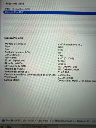 MacBook Pro 15 2016 2TB i7 16GB Radeon Pro 460