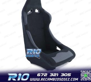 ASIENTO BAQUET UNIVERSAL ALCANTARA NEGRO LOOK POLE POSITION