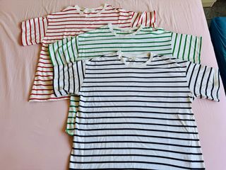 Lote 3 Camisetas Rayas Manga Corta