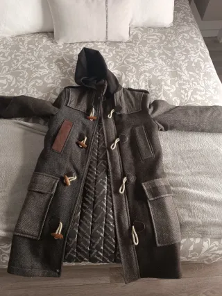 Abrigo Desigual Marrón y Gris