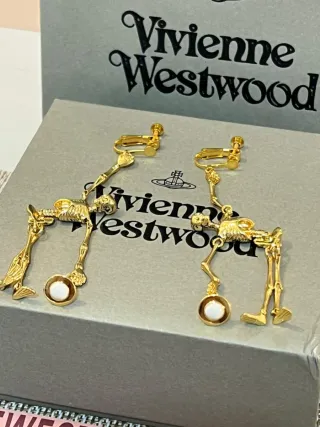 Pendientes Vivienne Westwood Esqueleto Dorado