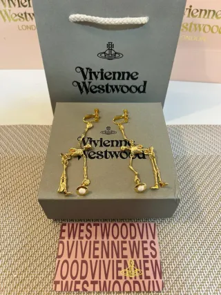 Pendientes Vivienne Westwood Esqueleto Dorado