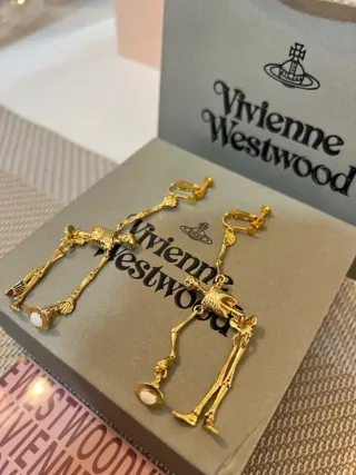 Pendientes Vivienne Westwood Esqueleto Dorado