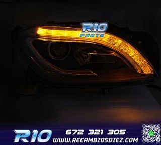 FAROS MERCEDES CLASE M W166 11-15 LED DINÁMICO NEGRO