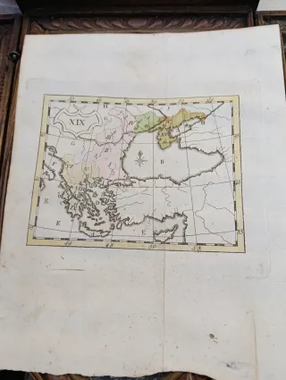 Mapa antiguo 1786 siglo XVIII