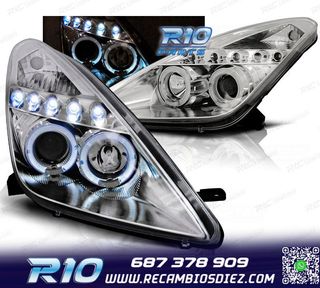 FAROS PARA TOYOTA CELICA T23 99-05 LED OJOS ANGEL CROMADOS