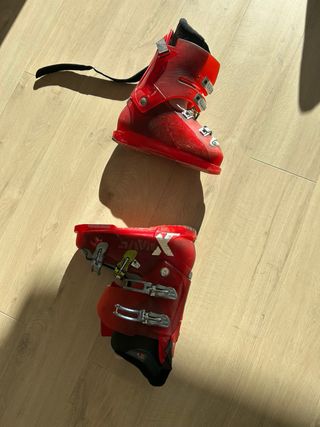 Botas de esquí Salomon, de color rojo, talla 43