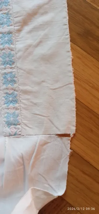 Sábanas algodón antiguas bordadas