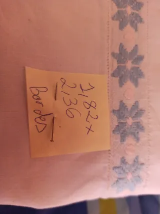 Sábanas algodón antiguas bordadas