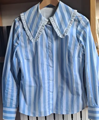 Blusa Rayas Azul y Blanco