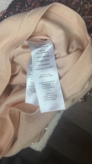 Gonna donna paillettes marrone oro