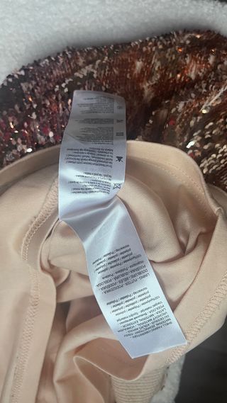 Gonna donna paillettes marrone oro