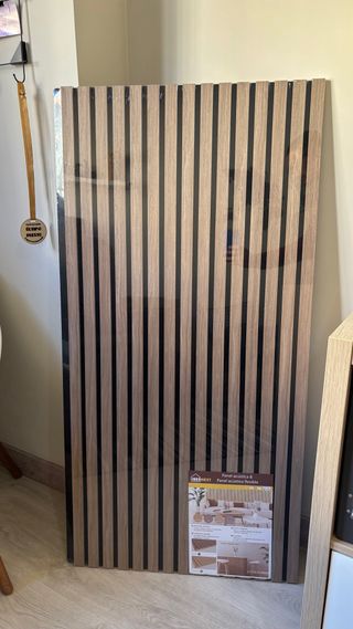 Panel Acústico Madera y Negro