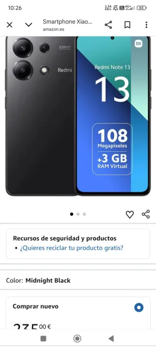 Xiaomi Redmi Note 13 Negro