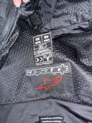 Tuta moto Alpinestars pelle nera