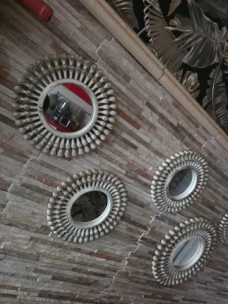 Set 5 Espejos Decorativos Redondos