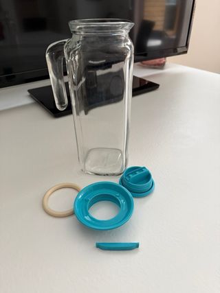 Caraffa Bormioli 1L Vetro/Plastica Blu
